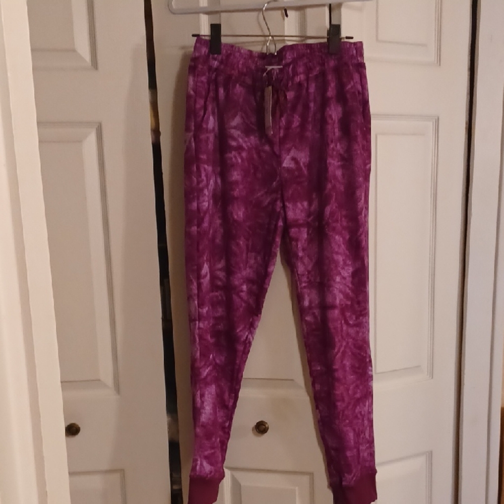 Lularoe Size M Jax Purple Tie-Dye Jogger Pants, NWT